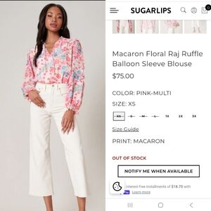 NWT! SUGARLIPS BLOUSE!